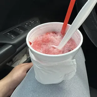 Been here a couple of times but it&apos;s always a hit or miss... I ordered a strawberry Raspado and this is what I got...