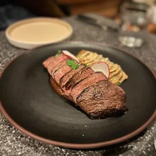 Wagyu steak with bone marrow and potatoes so good!