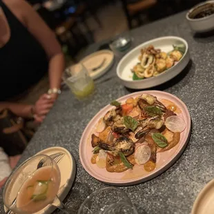 Camarones y calamar!