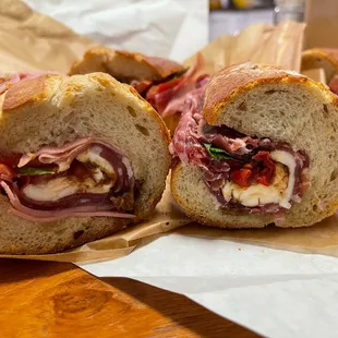 Gorgeous side shot of the Milano and Di Parma Sandwiches