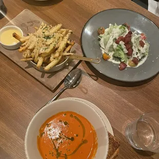 tomato soup and grilled cheese