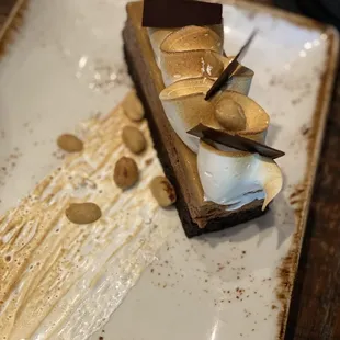 a piece of dessert on a plate