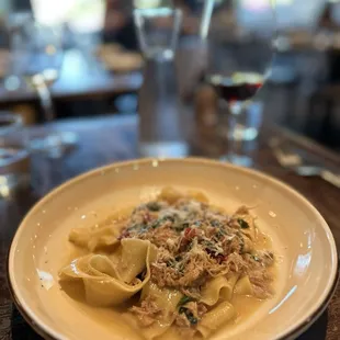 PAPPARDELLE braised rabbit, pancetta, swiss chard, pecorino, thyme