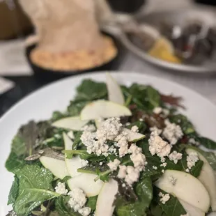 Kale salad with blue cheese crumble