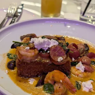 Shrimp and Grits Cake