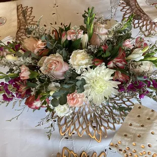 Floral centerpiece for birthday Celebration.