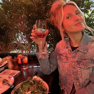 Erica keeping it light with a NYC salad