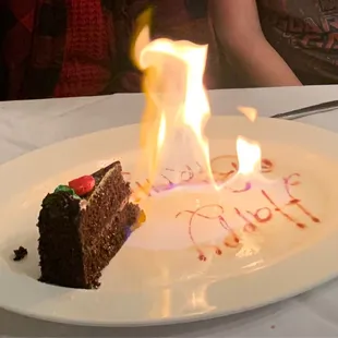 Great display for birthday cake