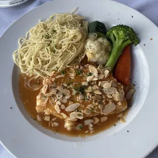 Halibut with Lemon Butter sauce Almondine
