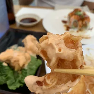 Creamy tempura shrimp