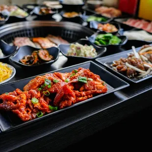a variety of food
