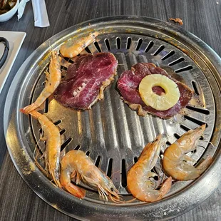 Shrimp and Hawiian Steak