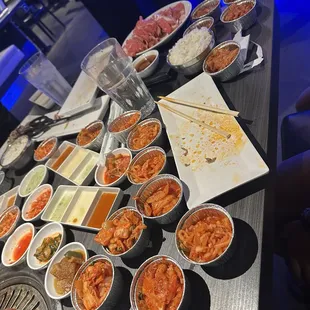 Why would a server place all the kimchi bowls in one place?  I ended up handing them out. Glad the server didn&apos;t have to actually work.