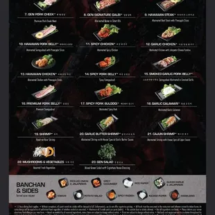 The item selection menu