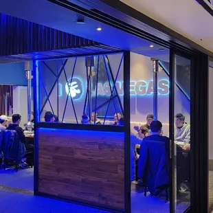 The sign on the front entrance