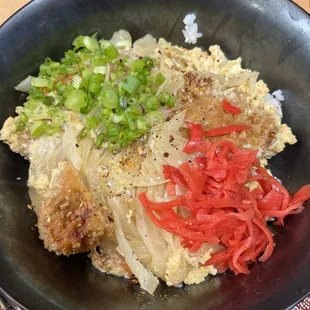 a plate of food on a table