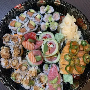 Assortment of different rolls that we ordered