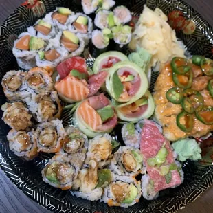Assortment of different rolls that we ordered