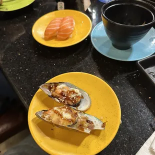 Baked mussel &amp; salmon