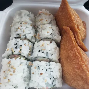 2x cali roll 1x nigiri