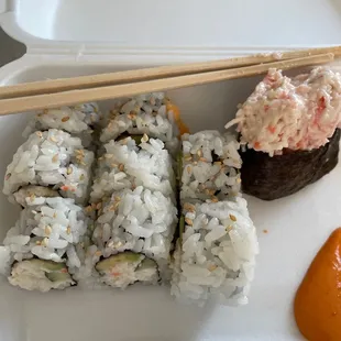 Soggy. Typically they should make it fresh for a to go order but I'm pretty sure they just took it off the conveyer belt.