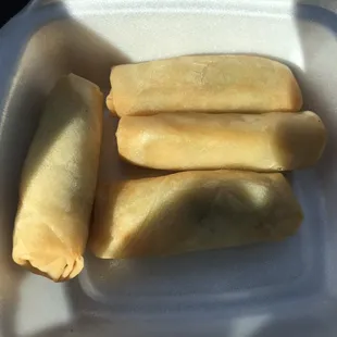 Fried Spring Rolls.  Very good!! But dip them in their Yum yum sauce for an even better experience for your taste buds