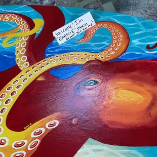 Cool functional octopus table!