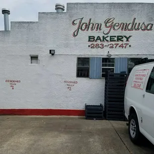 Outside the John Gendusa Bakery.