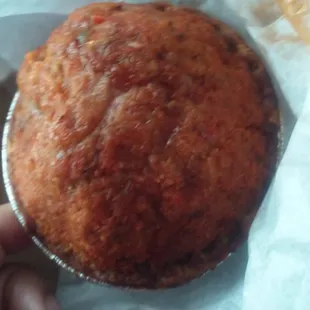 The lovely real crab meat in a pie form so good
