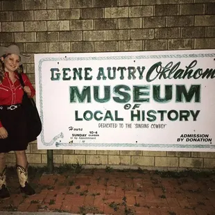 Kristyn Harris and our old sign