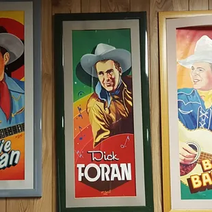 A few of the singing cowboys featured @ the Museum