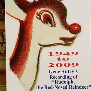 Poster advertising Gene Autry's recording of Rudolph...
