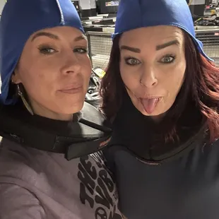 Feeling a little silly with the head sock but it's okay everyone has one on