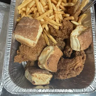 takeout chicken dinner