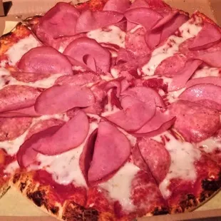 Large Canadian Bacon and Salami! Delicious!