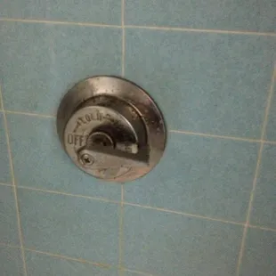 fixing a shower at the station :-(
