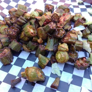 Fried okra.