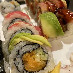 a variety of sushi
