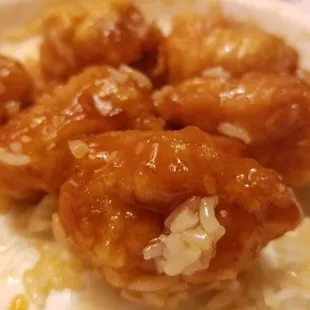 Great texture, bite &amp; taste. This was the absolutely the best version of TSO Shrimp we've had. The chicken version was delicious as well.