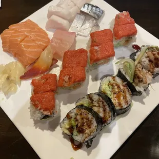 sushi, sushi and sashimi, food, sashimi