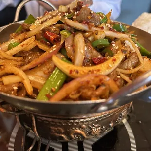 Spicy beef and fish pot