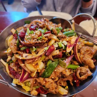 Lamb stir fry with veggies