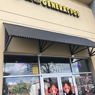 Signage on storefront