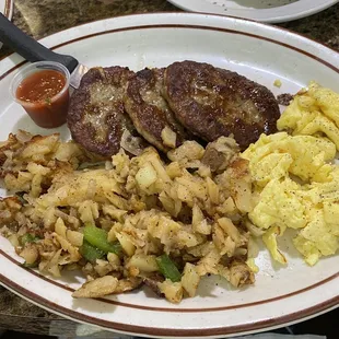 Traditional sausage patties Breakfast