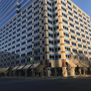a tall building with many windows