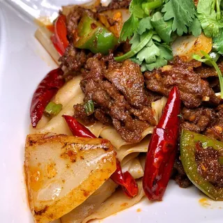 Cumin Lamb Flat Noodle