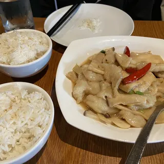 Flounder with Oyster Mushroom