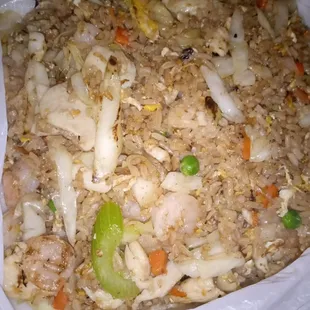 $2 I paid for extra cabbage. Do you see any extra cabbage in this fried rice?