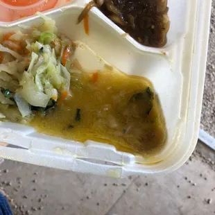 Should be Mongolian shrimp buts actually Mongolian shit look at all that f@&amp;$ing grease