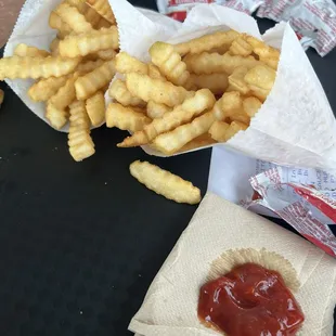 Hot fresh made Fries.